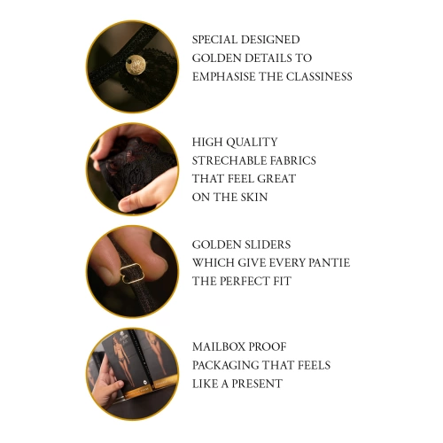 Erotic revealing thong Ella black Queen Size [9]