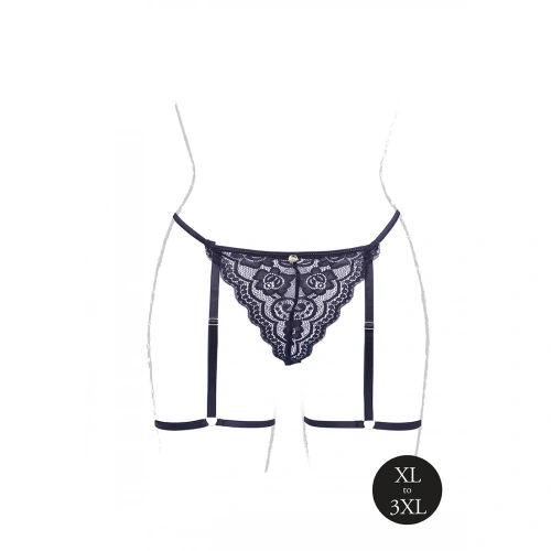 Nina - Le Desire Marie Lace Garter Belt Black [8]