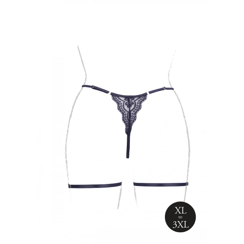 Nina - Le Desire Marie Lace Garter Belt Black [9]