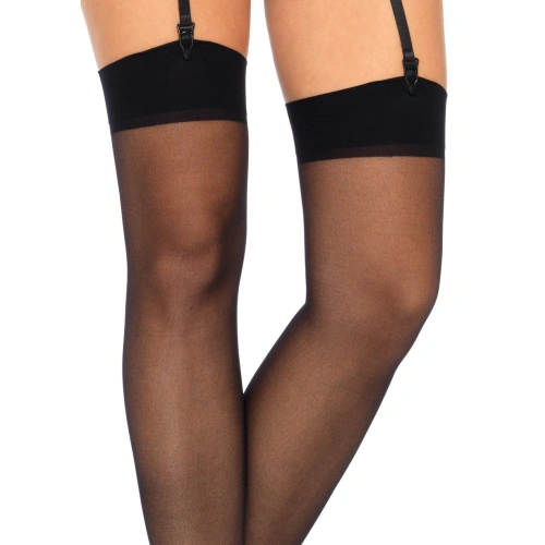 Leg Avenue Sexy Black Garter Stockings [1]
