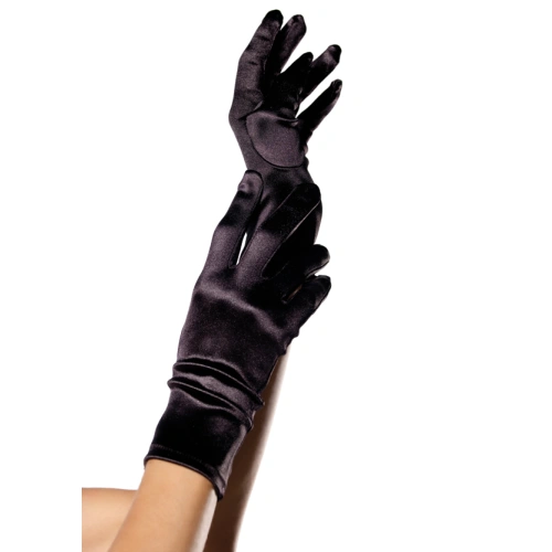 Dilyana Elegant satin gloves Leg Avenue 2B black