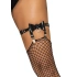 Leg Avenue Metallic Heart Bow Tie Garter Set [2]
