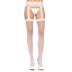 Garter pantyhose Leg Avenue 1767 white