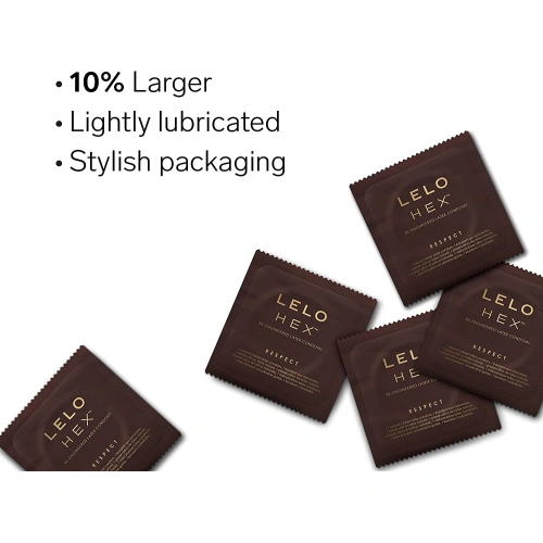 12 pcs. Luxury large condoms lelo hex XL [4]