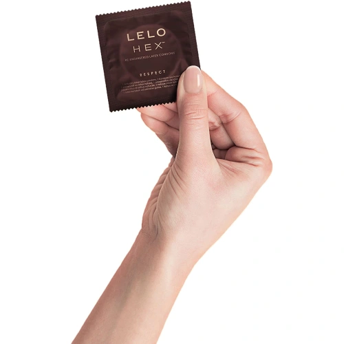 3 pcs. Luxury large condoms lelo hex XL [2]