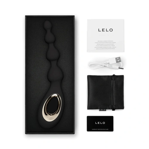 Lelo Soraya Beads Luxury Rechargeable Silicone Anal Rosary Black [5]