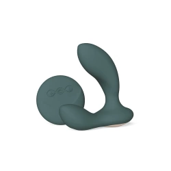 Luxury prostate stimulator with App and remote Lelo Hugo 2 Remote green