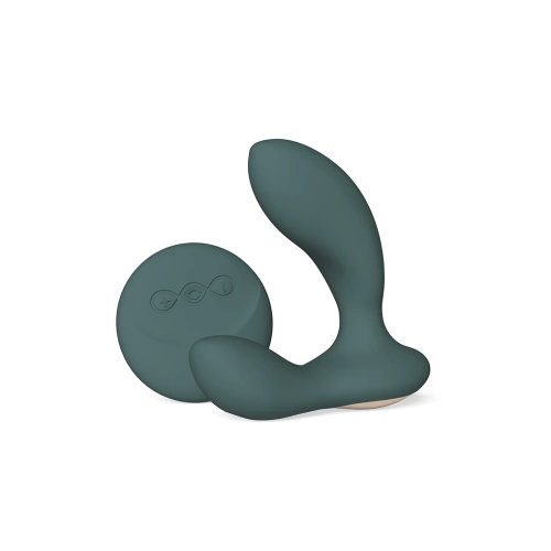 Luxury prostate stimulator with App and remote Lelo Hugo 2 Remote green