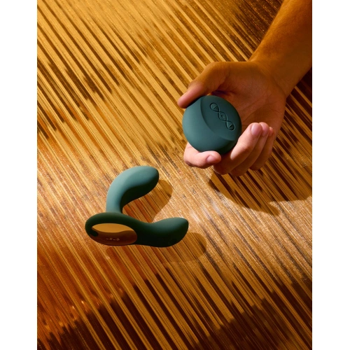 Luxury prostate stimulator with App and remote Lelo Hugo 2 Remote green [8]