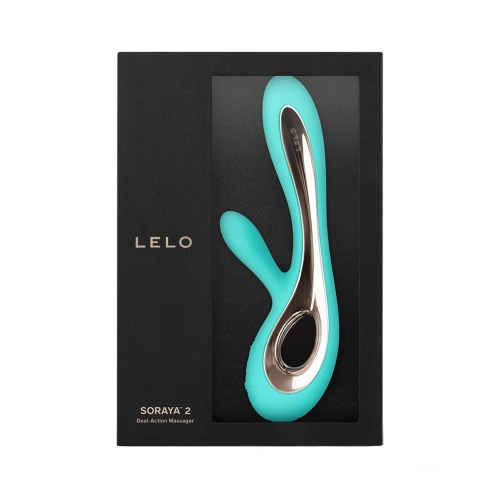 ​Luxury rechargeable G-spot rabbit vibrator made of silicone Lelo Soraya 2 turquoise [2]