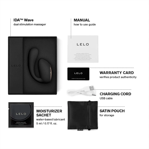 G-spot and clitoral stimulator with movement Lelo Ida Wave with App black [7]