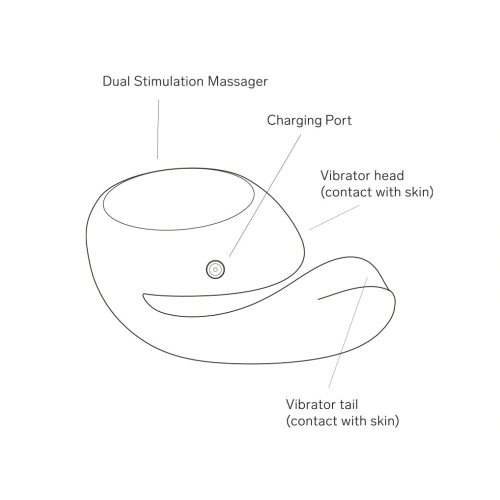 G-spot and clitoral stimulator with movement Lelo Ida Wave with App black [8]