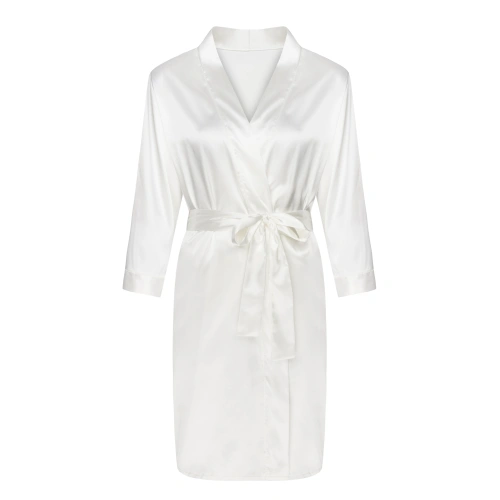 Erotic bathrobe Edelina white [7]