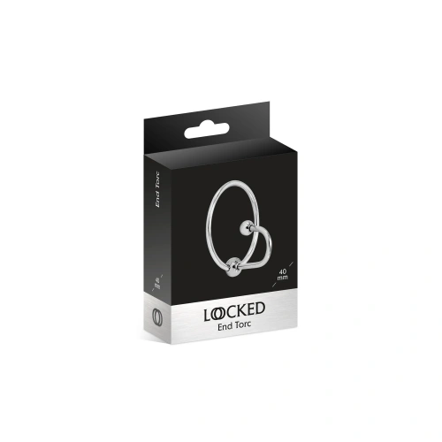 **Ralitsa Steel penis ring with a ball for the urethral canal Locked End Torc 4 cm. [2]