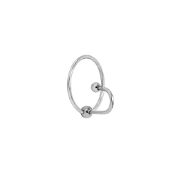 **Ralitsa Steel penis ring with a ball for the urethral canal Locked End Torc 4 cm.