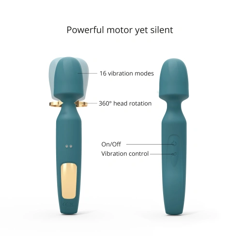 3 in 1 Wand massager with attachments R-evolution blue-green [8]