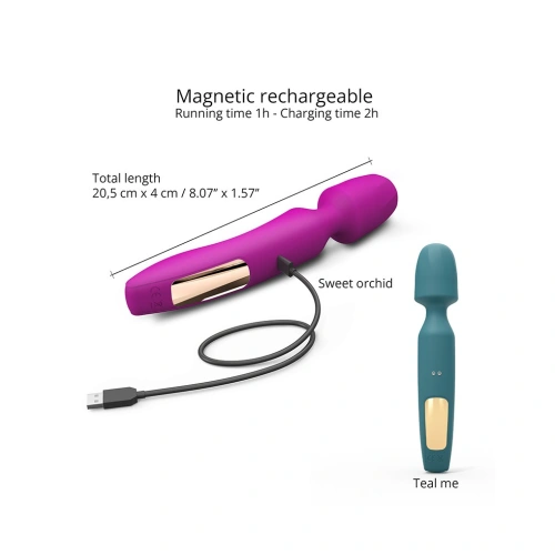 Rechargeable 3 in 1 Wand massager with attachments R-evolution pink [4]