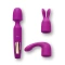 Rechargeable 3 in 1 Wand massager with attachments R-evolution pink