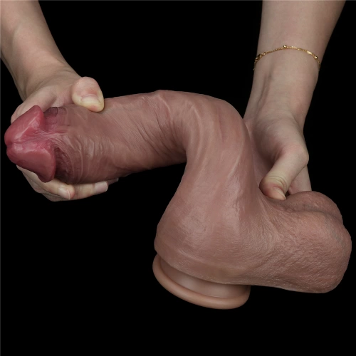 Nature Cock Realistic Double Layer Silicone Dildo 10.5" [16]