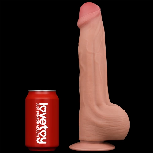 Large Realistic Double Layer Sliding-Skin Dong 11.5" Dildo [7]