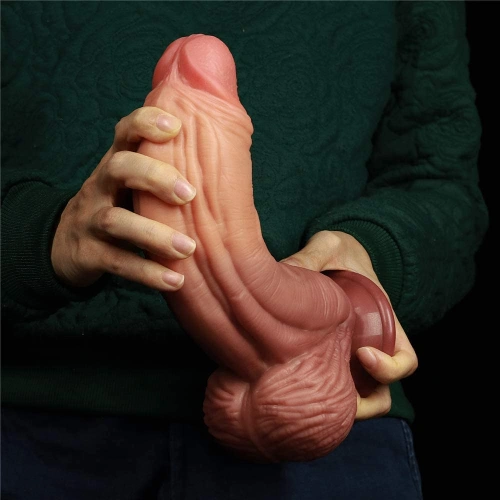 Nature Cock 10" Thick Dual Layer Realistic Silicone Dildo [2]