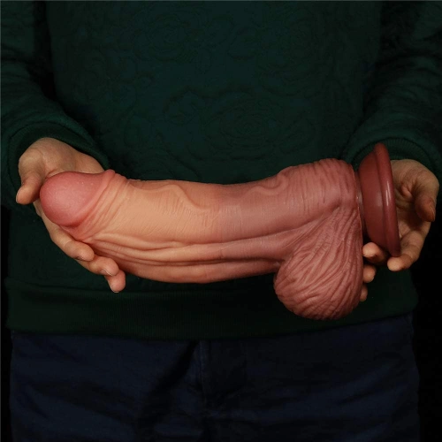 Nature Cock 10" Thick Dual Layer Realistic Silicone Dildo [3]