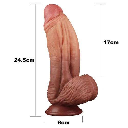 Nature Cock 10" Thick Dual Layer Realistic Silicone Dildo [9]