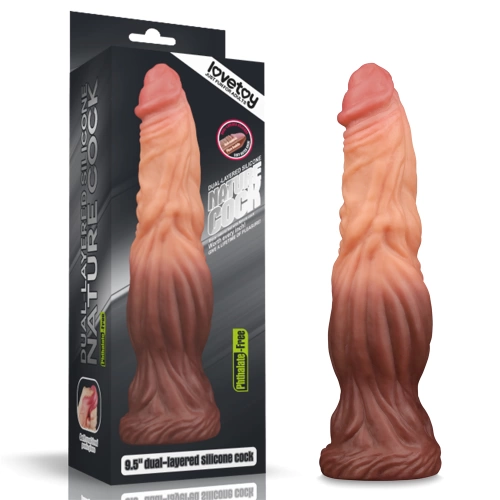 Nature Cock 9.5" Large Dual Layer Realistic Silicone Dildo