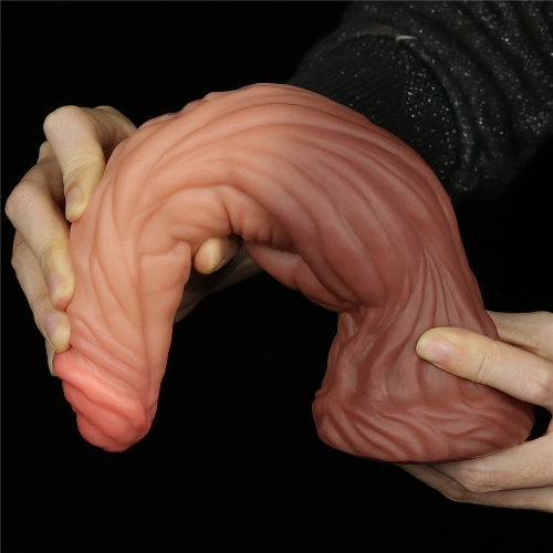 Nature Cock 9.5" Large Dual Layer Realistic Silicone Dildo [9]