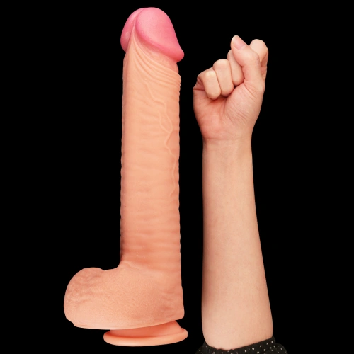 Nature Cock 12" Large Dual Layer Realistic Silicone Dildo [1]