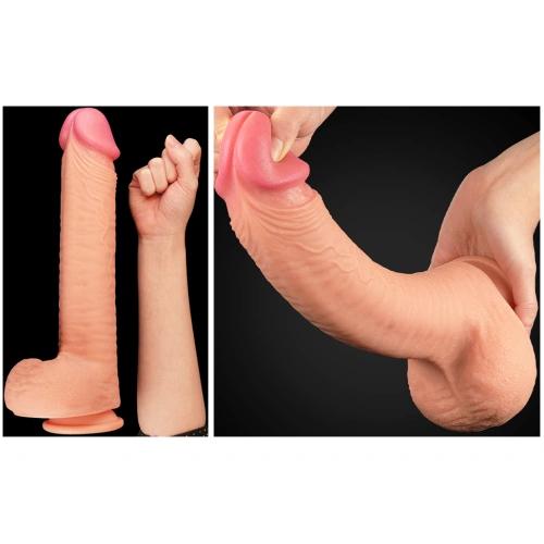 Nature Cock 12" Large Dual Layer Realistic Silicone Dildo [10]