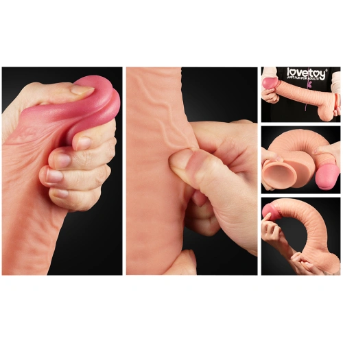 Nature Cock 12" Large Dual Layer Realistic Silicone Dildo [11]