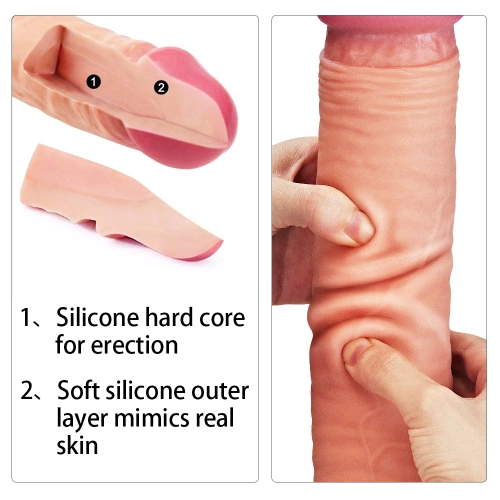 Nature Cock 12" Large Dual Layer Realistic Silicone Dildo [13]