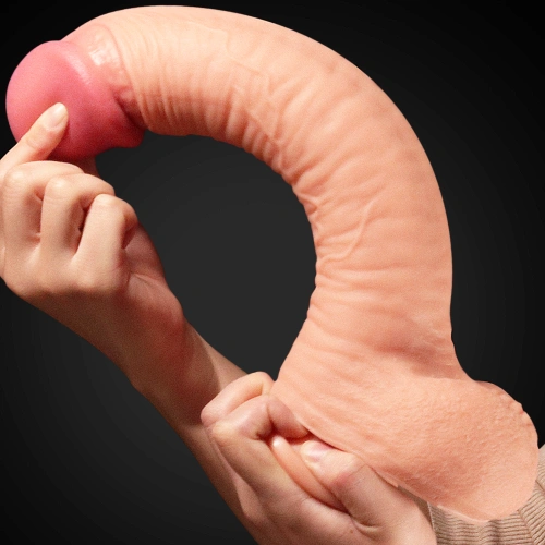Nature Cock 12" Large Dual Layer Realistic Silicone Dildo [5]