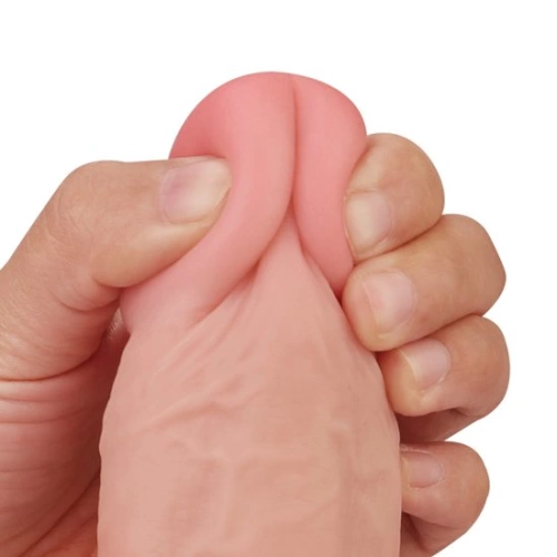 Skinlike Cock 8.5" Flexible Realistic Double Layer Cyber ​​Leather Dildo [4]