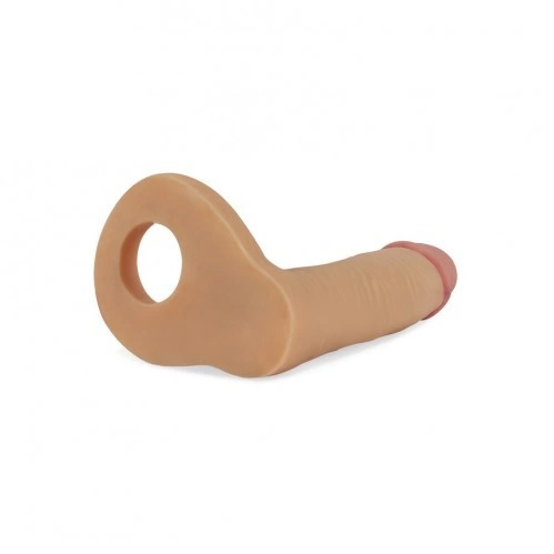 Anal dildo with cock ring The Ultra Soft Double 15.5 cm [1]