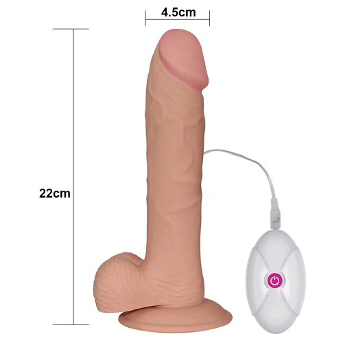 The Ultra Soft Dude 9" Flexible Realistic Vibrating Cyber ​​Leather Dildo [6]