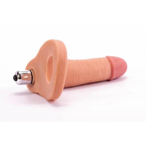 The Ultra Soft Double 5.8" Vibrating Anal Dildo with Penis Ring [3]