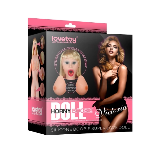 Inflatable sex doll with 3D face, realistic openings and silicone breasts Victoria