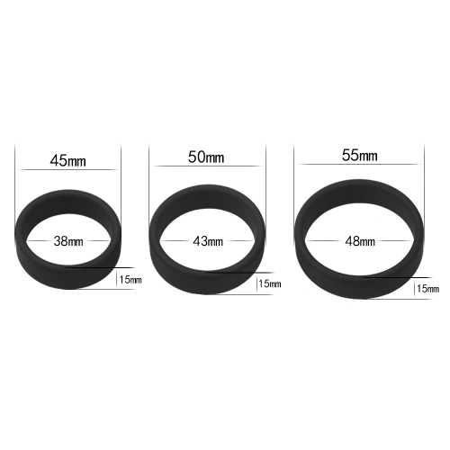 Set of flat silicone penis rings Pro Ring [3]