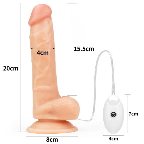 Nina - Ingen 7.5" Adjustable Strap-On Vibrating Realistic Testicle Dildo [15]