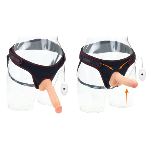 Nina - Ingen 7.5" Adjustable Strap-On Vibrating Realistic Testicle Dildo [19]