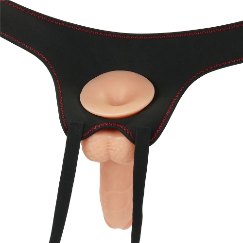 Ingen 8.5" Adjustable Strap-On Vibrating Realistic Testicle Dildo [8]
