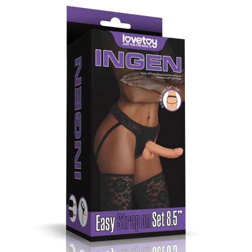 Strapon belt with realistic dildo Lovetoy Ingen [17]