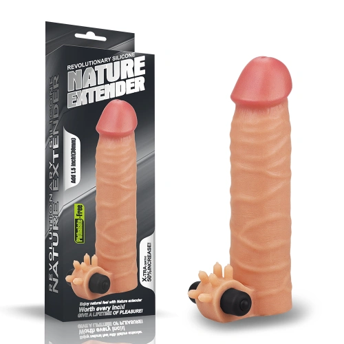 Silicone extension with mini vibrator Nature Extender 17.5 cm. [5]