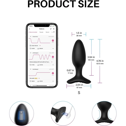 Luxury Vibrating Anal Stimulator with App Lovense Hush 2 S [2]