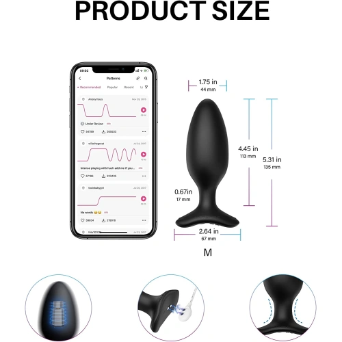 Luxury Vibrating Anal Stimulator with App Lovense Hush 2 M [3]