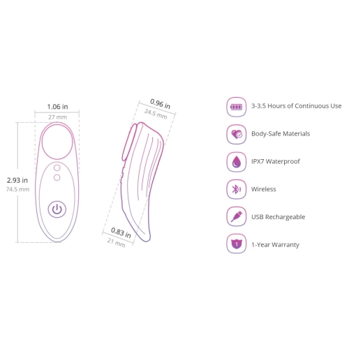 ​Clitoral stimulator with underwear attachment Lovense Ferri with App [13]
