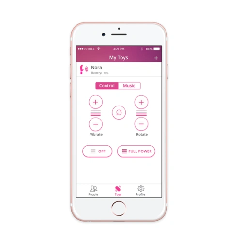 Rechargeable Bluetooth vibrator with Lovense Nora app [10]