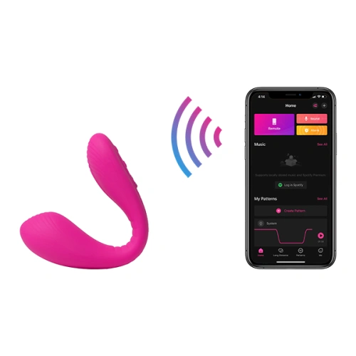 Lovense Dolce Silicone Rechargeable Bluetooth Couples Vibrator [2]